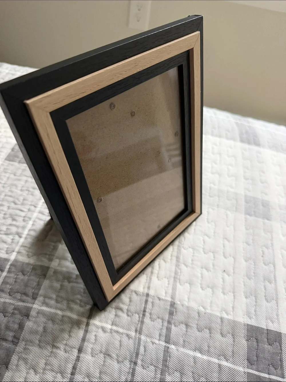 Two-Tone Black and Natural Wood Picture Frame - Home Accents